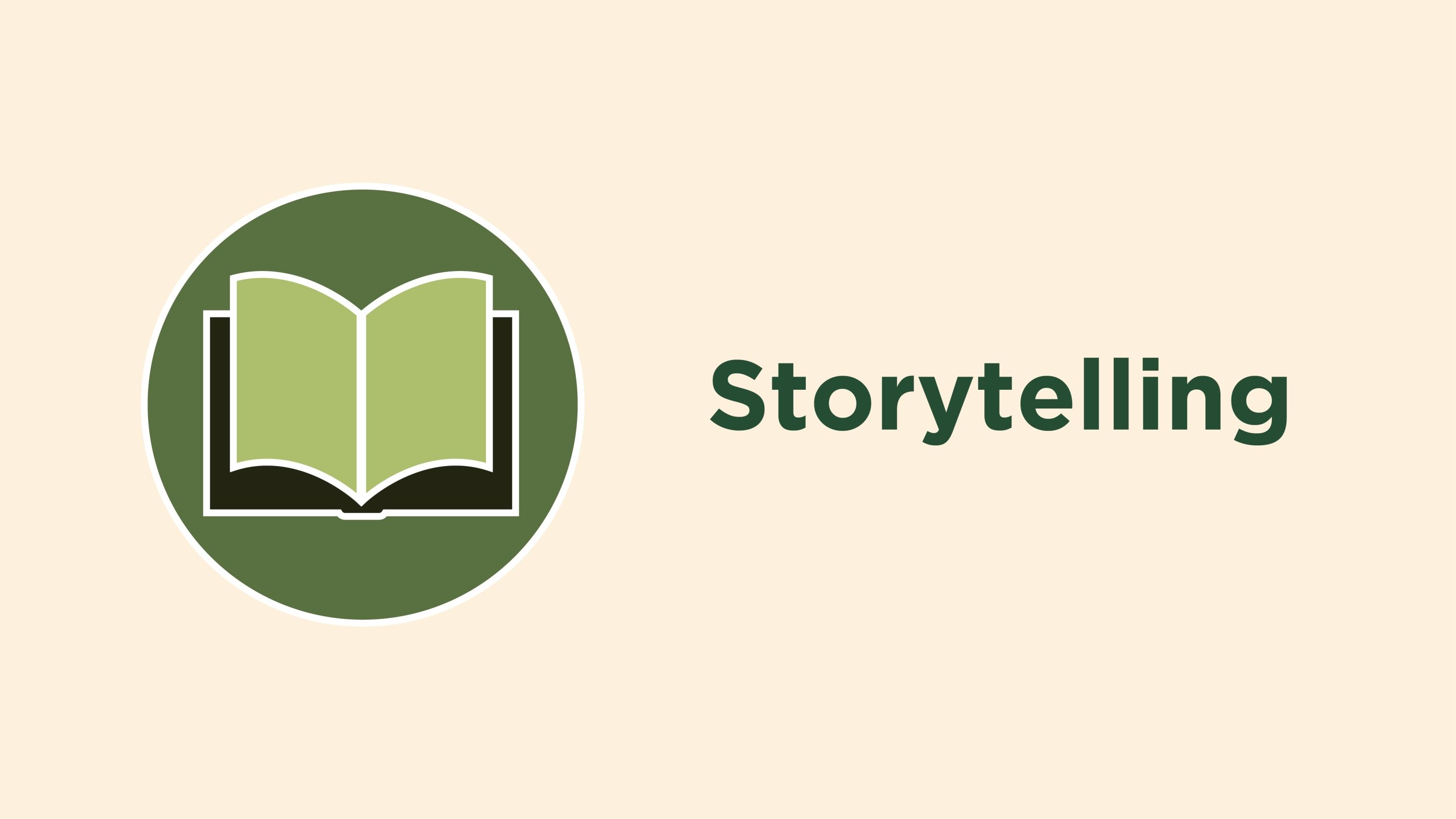 Storytelling with stylized image of a book