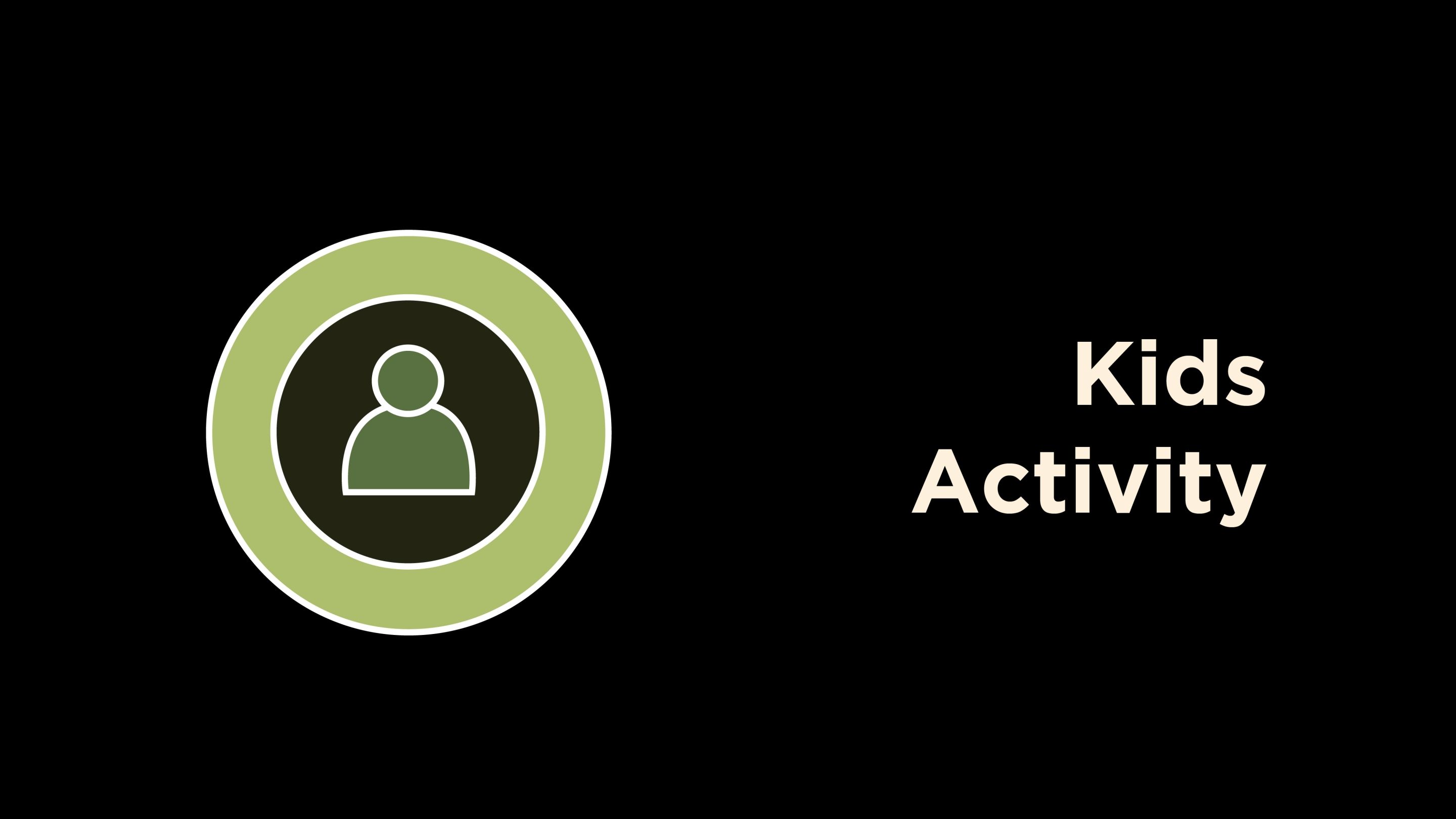 Kids activity with icon